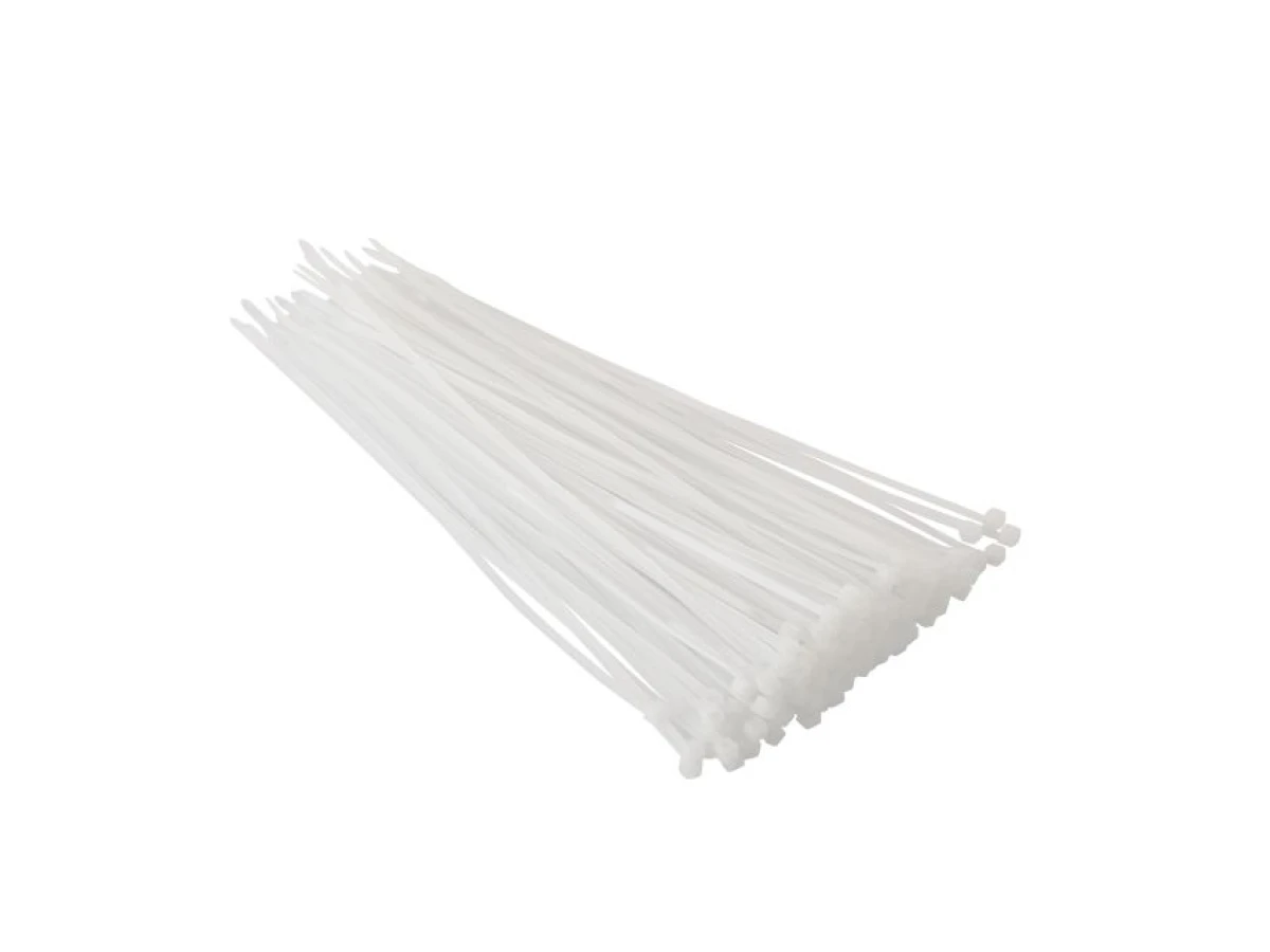 Хомут пластиковый 2,5*200 мм, (100 шт/уп.), белый INTERTOOL TC-2520 