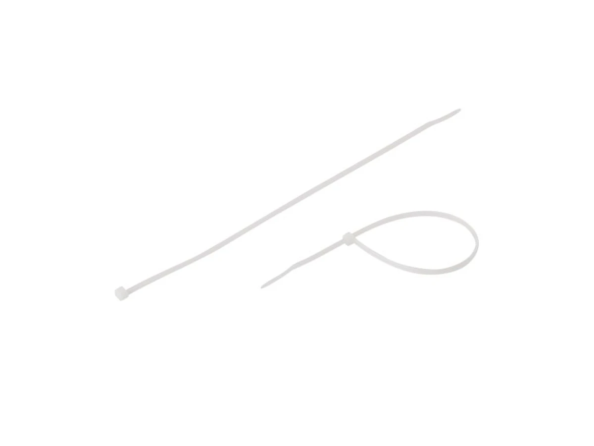 Хомут пластиковый 2,5*200 мм, (100 шт/уп.), белый INTERTOOL TC-2520 