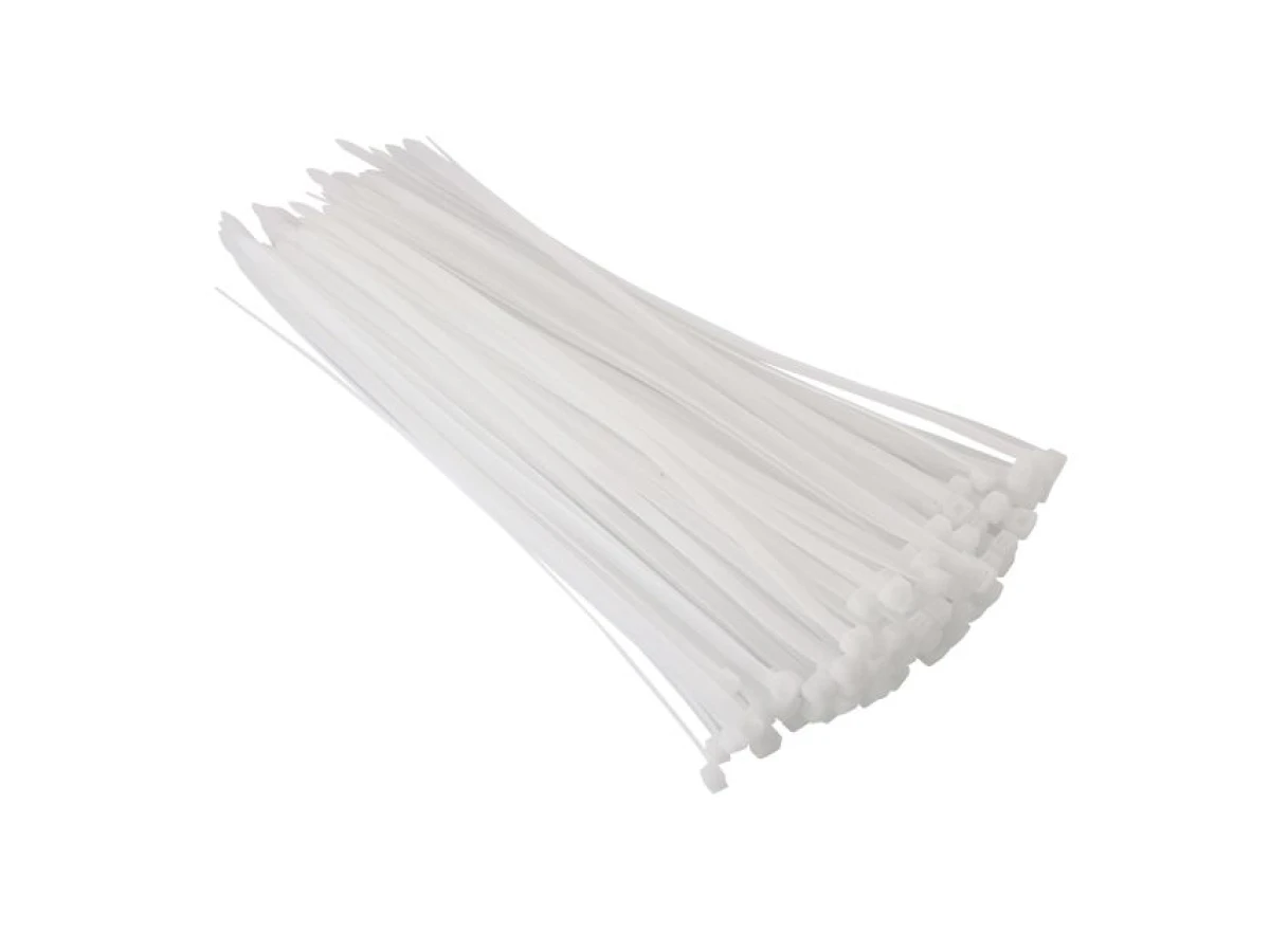 Хомут пластиковый 7,6*350 мм (100 шт/уп.), белый INTERTOOL TC-7635 