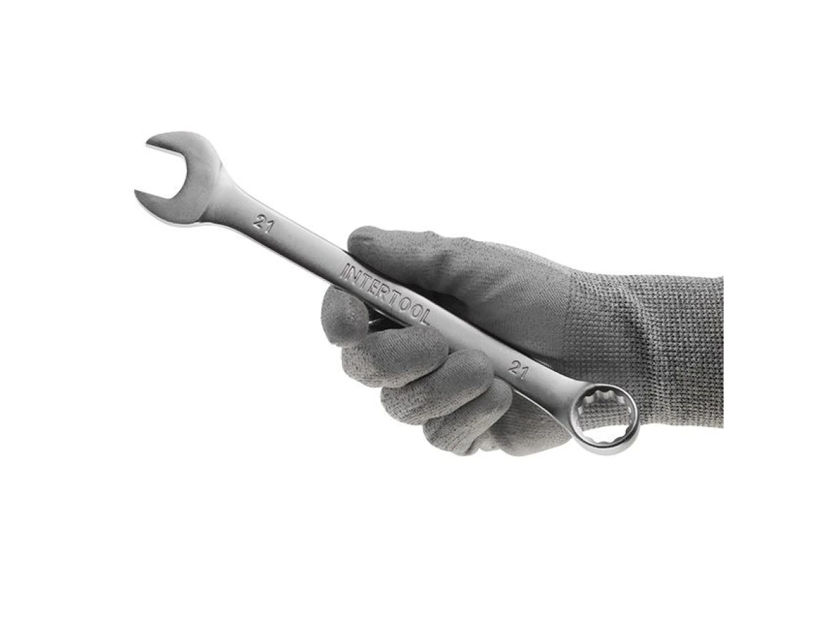 Ключ комбінований 21 мм CrV INTERTOOL HT-1221 