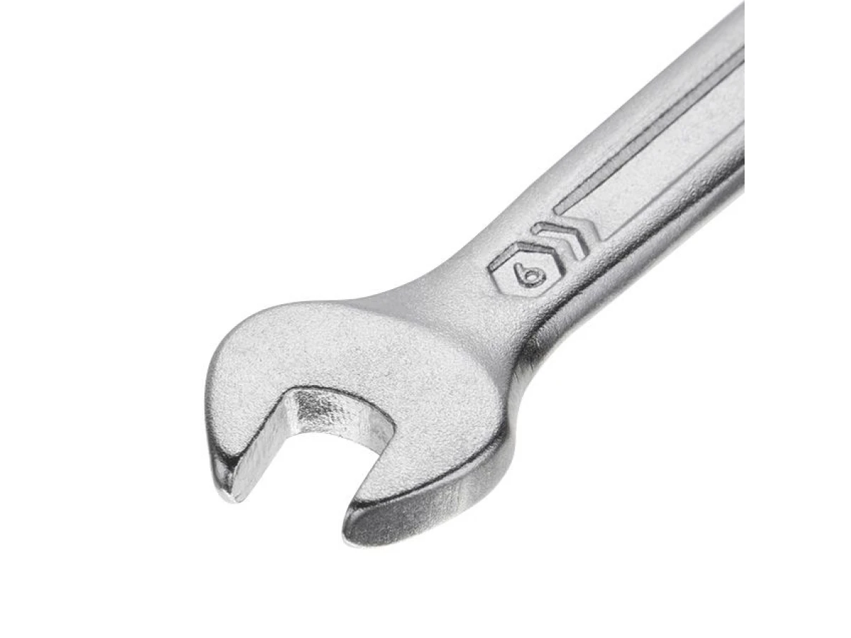 Ключ комбінований 6 мм, CrV, покриття Сатин-хром PROF DIN3113 INTERTOOL XT-1006 