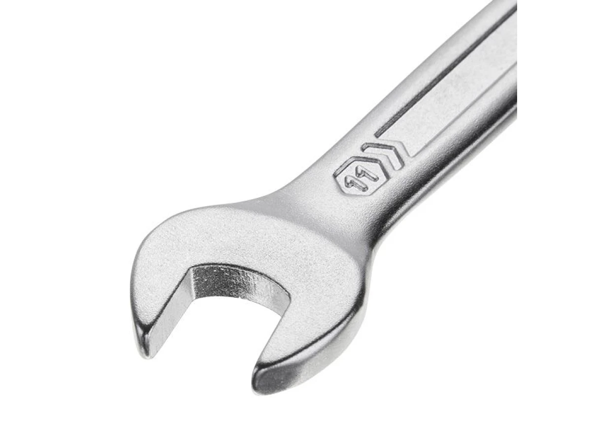 Ключ комбінований 11 мм, CrV, покриття Сатин-хром PROF DIN3113 INTERTOOL XT-1011 