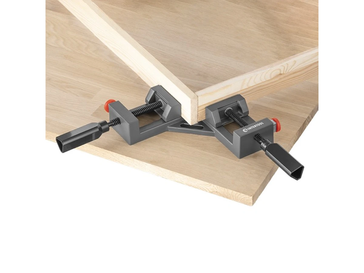 Струбцина кутова 90 градусів, ширина захвату 65 мм, система швидкої фіксації INTERTOOL HT-6042 