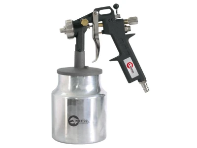 Фарбопульт пневматичний HP, форсунка 1.5 мм, нижній металевий бачок 1000 мл, 5 бар INTERTOOL PT-0211
