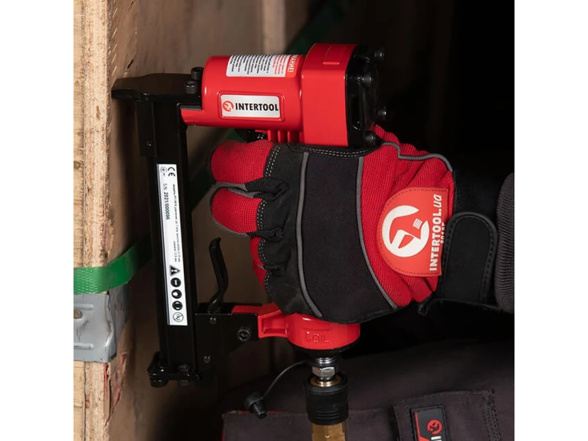Степлер пневматичний для скоби 12.80*16 мм INTERTOOL PT-1610 
