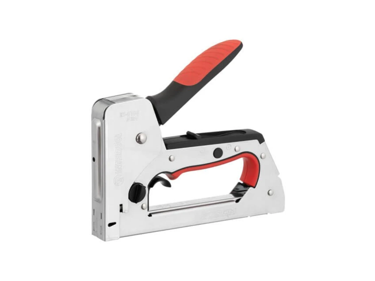 Степлер строительный 3 в 1, функцияTrigger Mode, под скобу 11.3*0.7*6-14 мм, гвоздь 14мм, шпилька 14мм STORM INTERTOOL RT-0105 