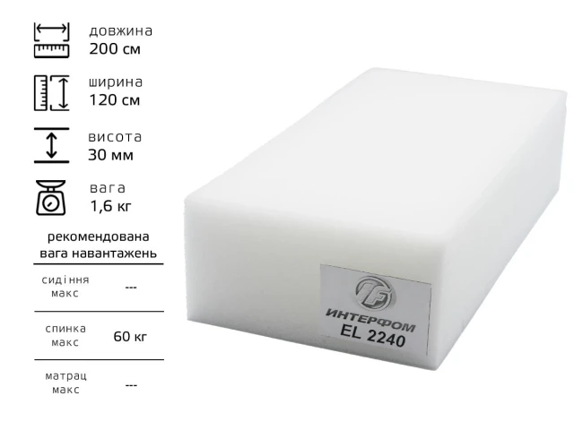 Поролон листовий 2240 (30мм) 