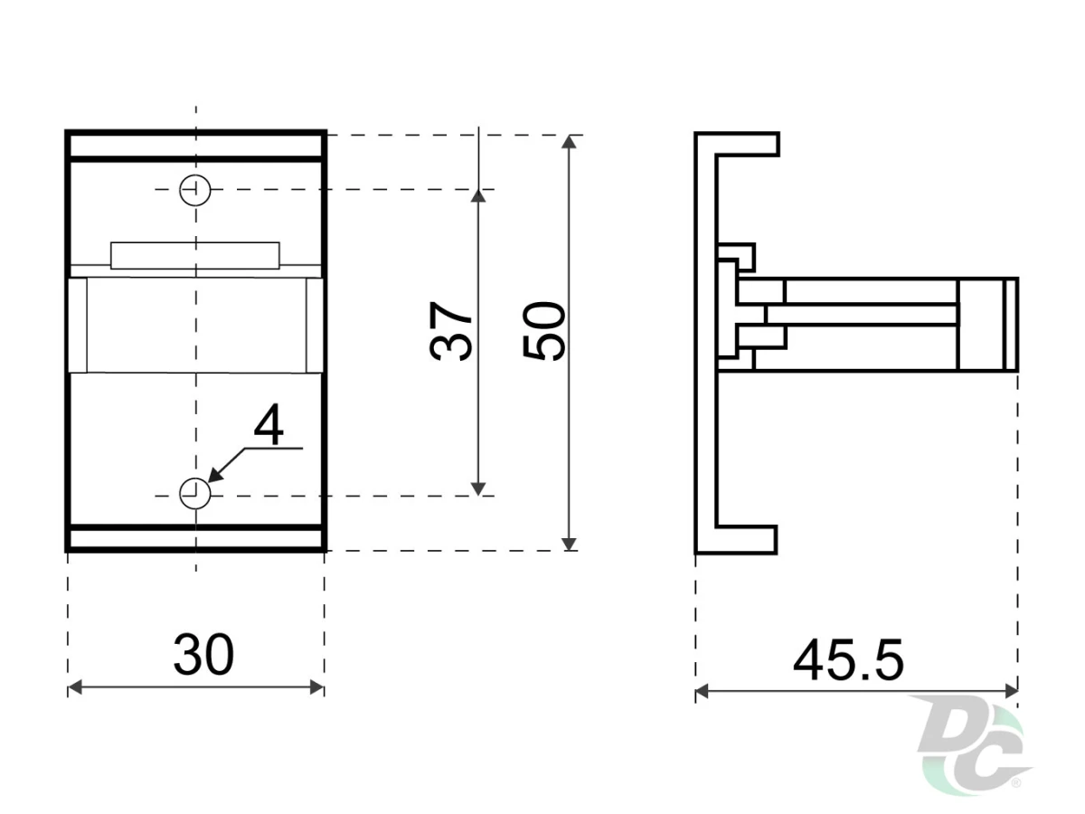 Кліпса до ніжки кухонної пластик ДС ЄвроЛайн 