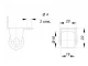 Ролик мебельный К-253 А Ю (пластик) 