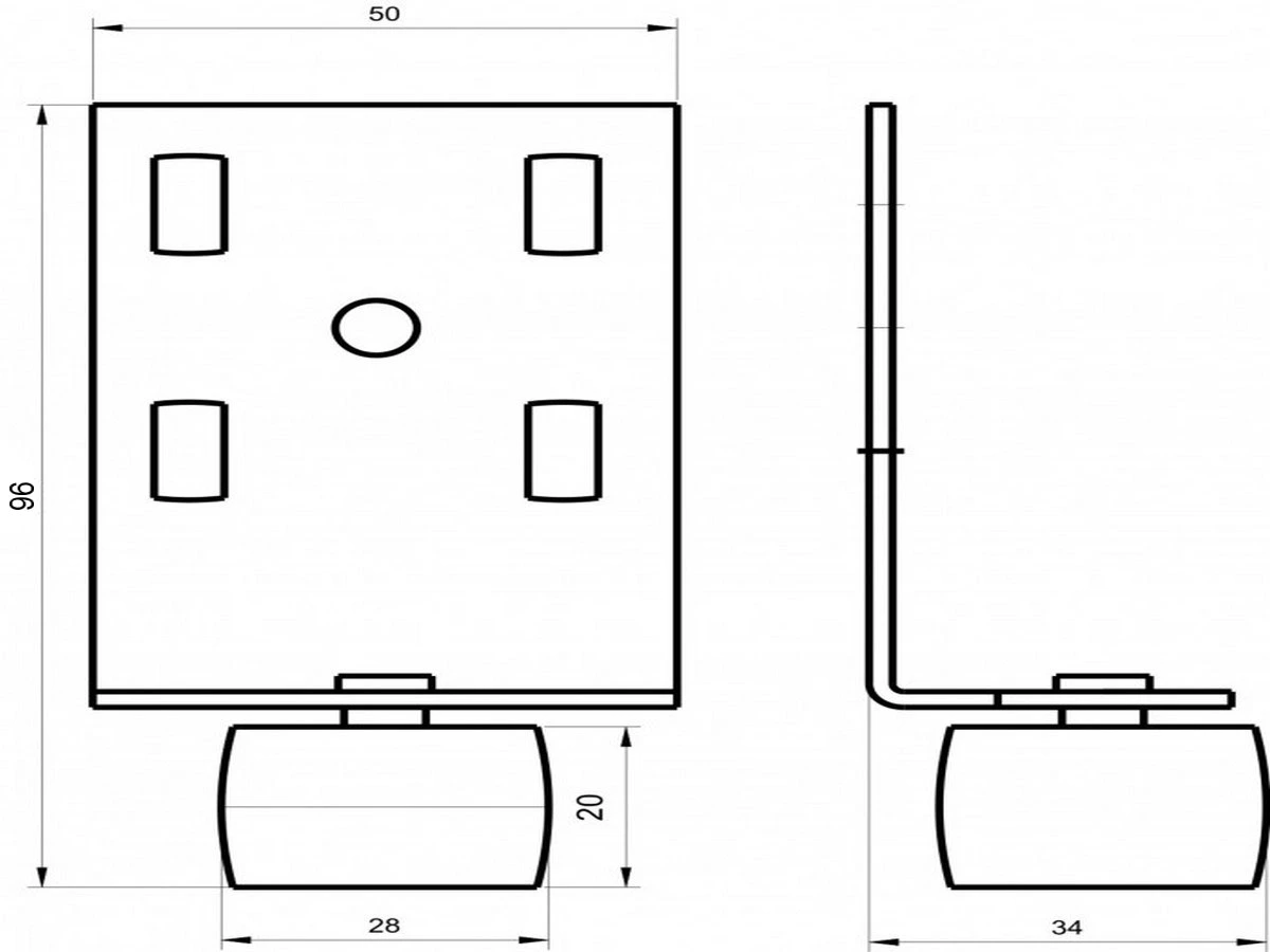 Ролик меблевий К-254 А (пластик) 