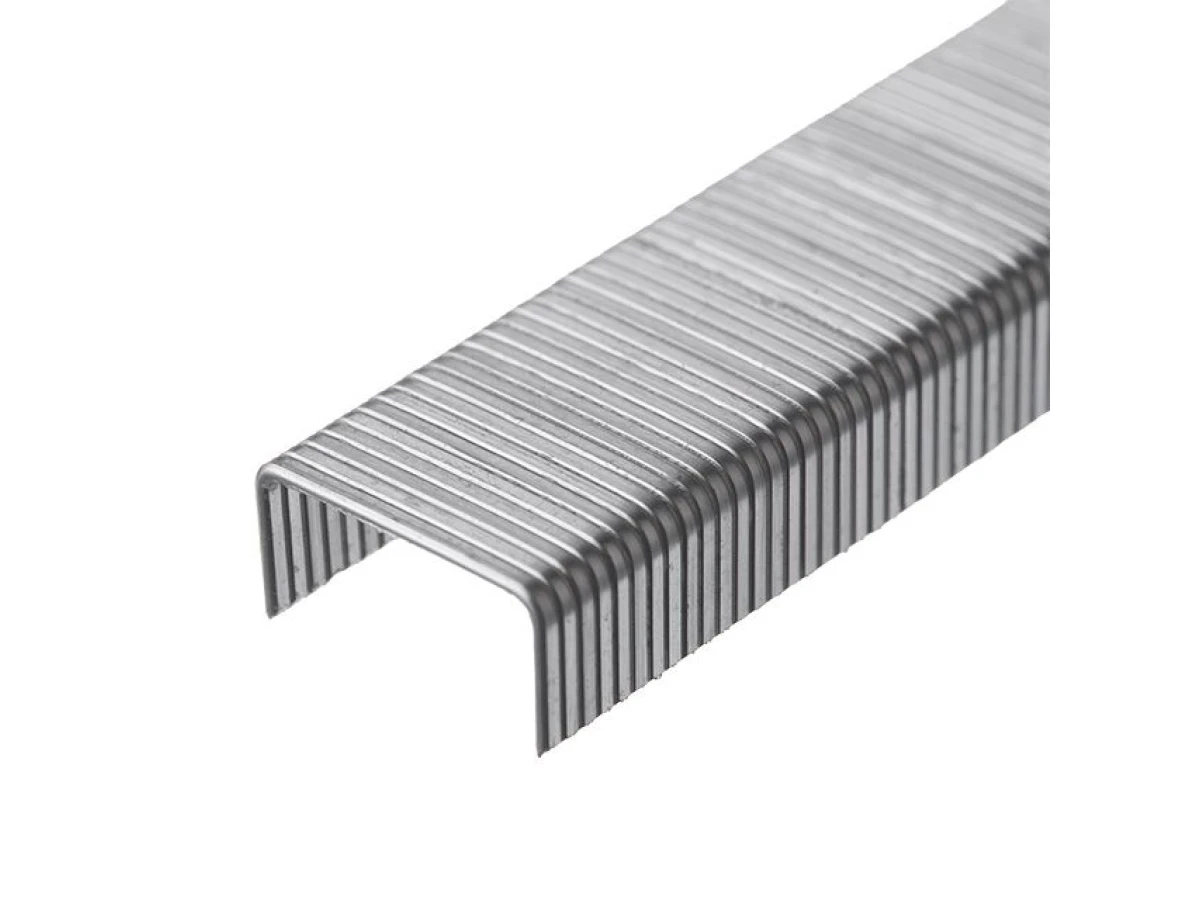 Скоба гартована 6 мм, уп. 1000 шт., ширина 11.3 мм, переріз 0.70 мм (під пістолет RT-0201) INTERTOOL RT-0126 