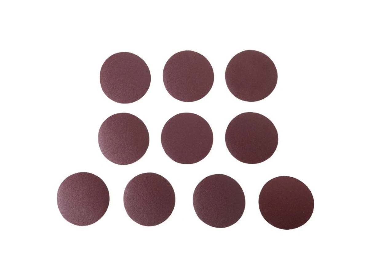 Круг наждачный самоклеющийся 125 мм, бумага класс E, плотность 220 г/м2, К80, уп. 10ед. INTERTOOL BT-0558 