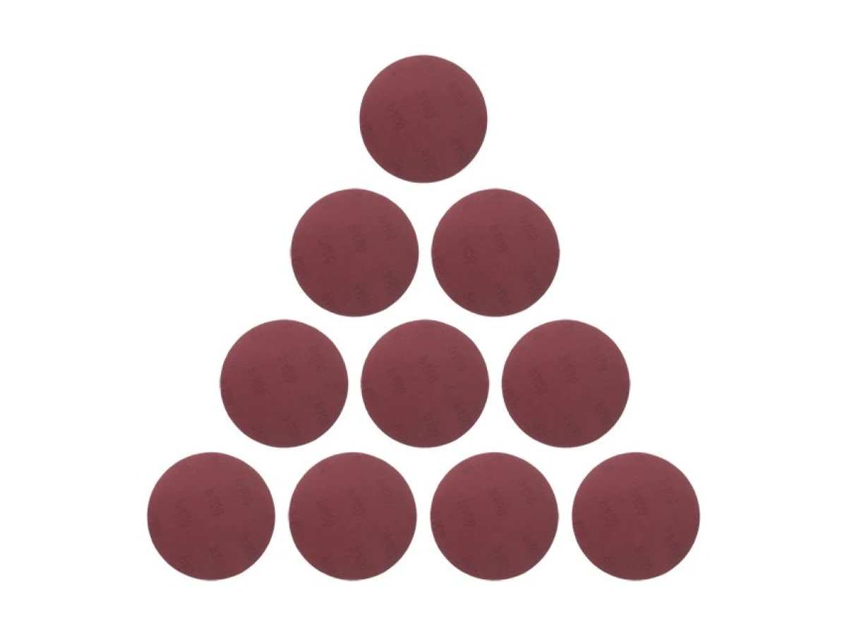 Круг наждачный самоклеющийся 125 мм, бумага класс E, плотность 220 г/м2, К400, уп. 10ед. INTERTOOL BT-0569 