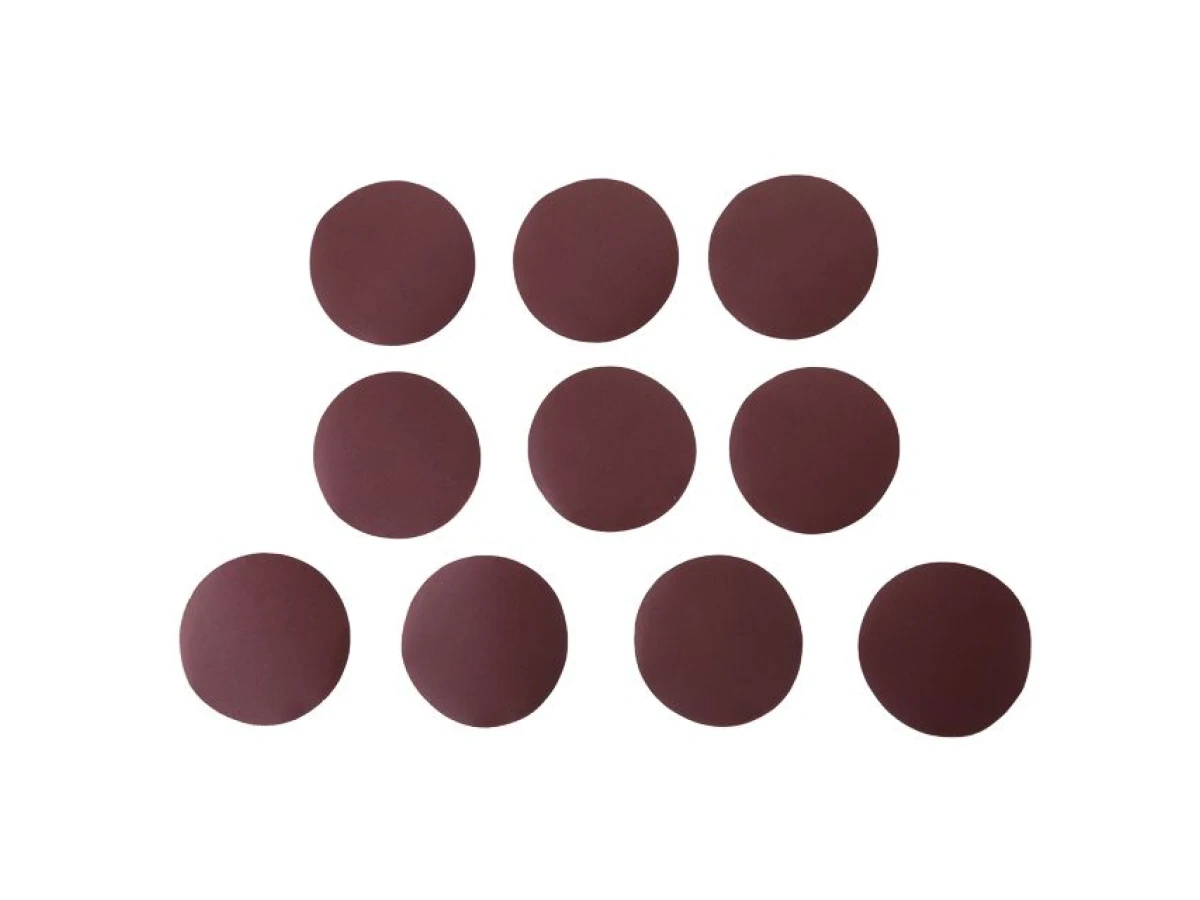 Круг наждачний самоклеючий 125 мм, папір клас С, щільність 120 г/м2, К220, уп. 10 од. INTERTOOL BT-0522 