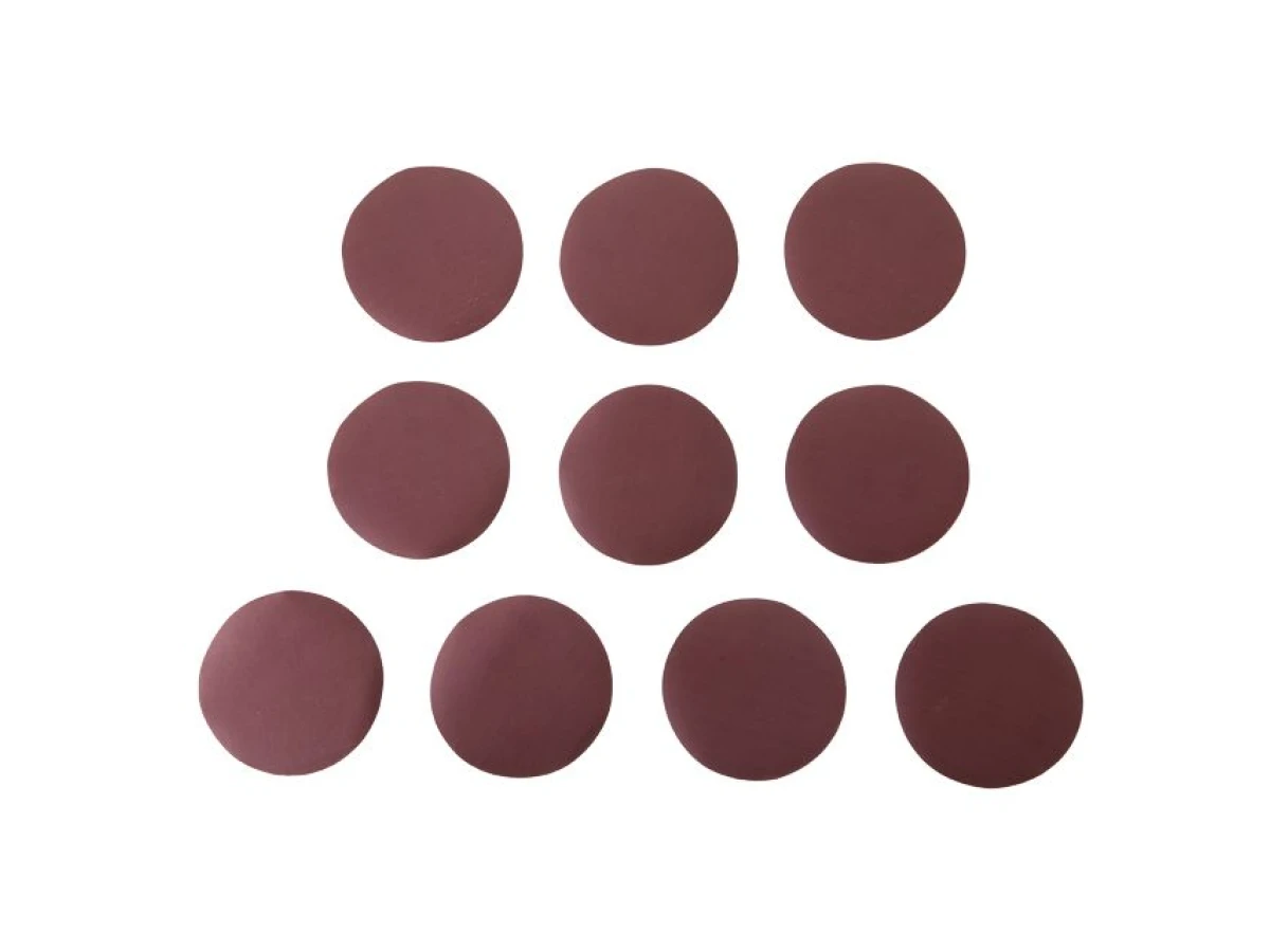 Круг наждачний самоклеючий 125 мм, папір клас С, щільність 120 г/м2, К240, уп. 10од. INTERTOOL BT-0524 