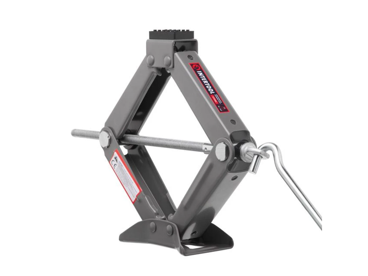 Домкрат механический ромбовидный 1т., резиновый упор INTERTOOL GT0180 