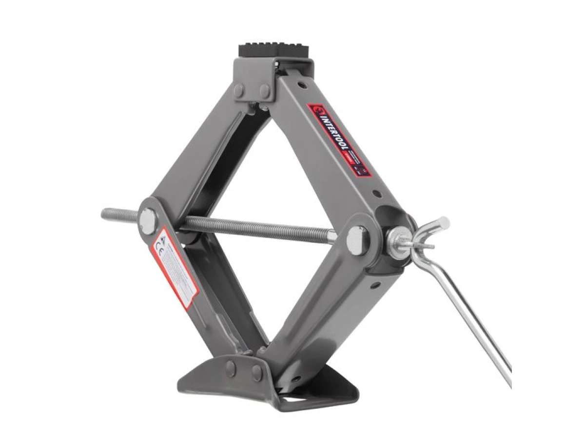 Домкрат механический ромбовидный 1,5т., резиновый упор INTERTOOL GT0182 