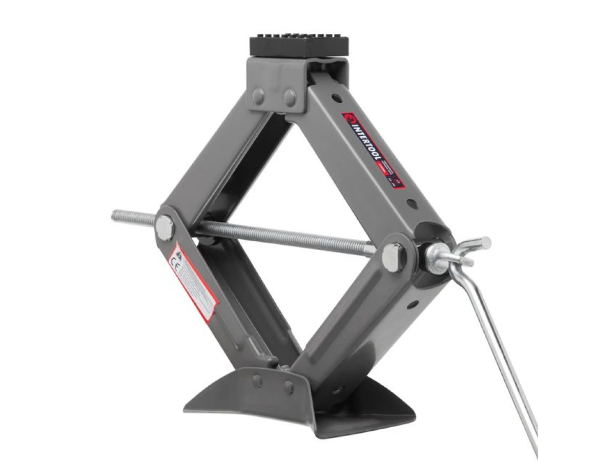 Домкрат механический ромбовидный 2т., резиновый упор INTERTOOL GT0184 