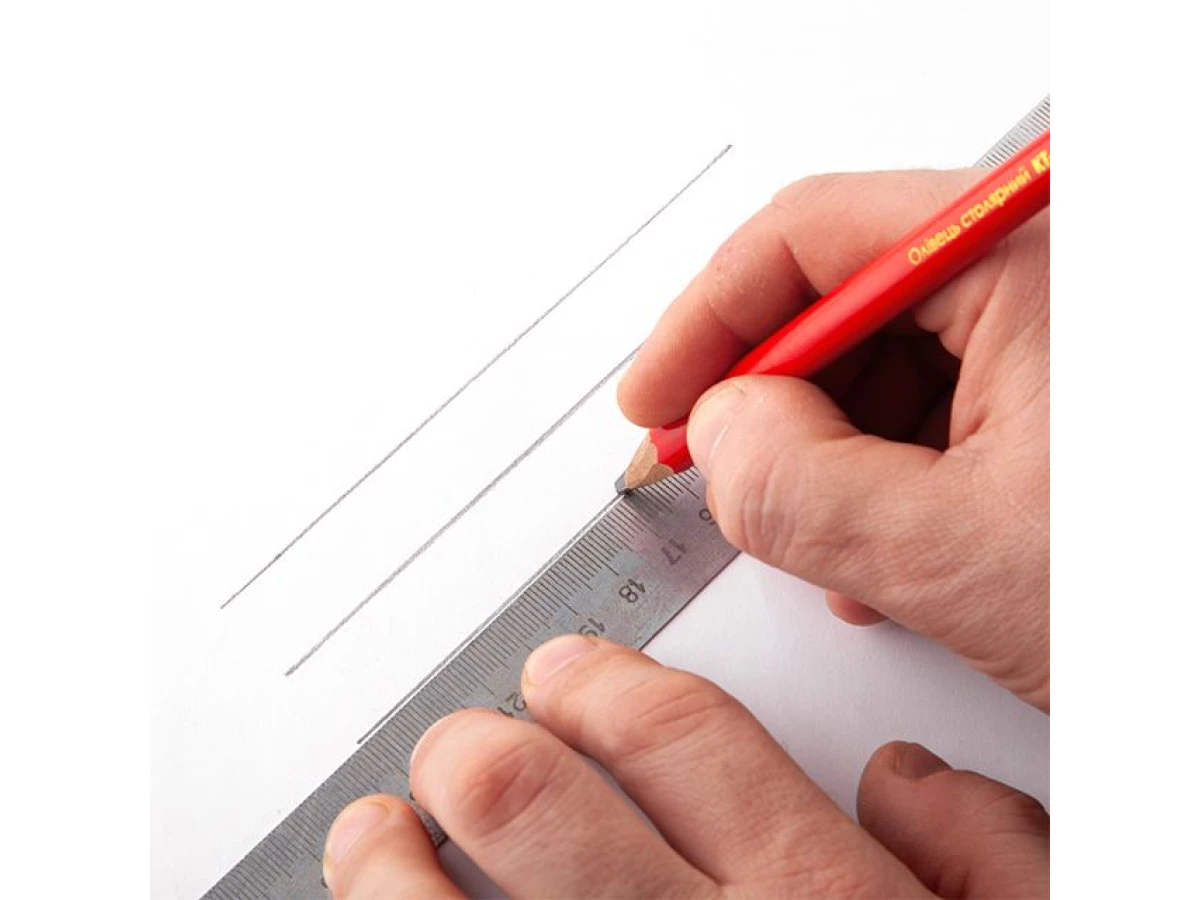 Олівець столярний 7", 12 шт/уп. INTERTOOL KT-5004 