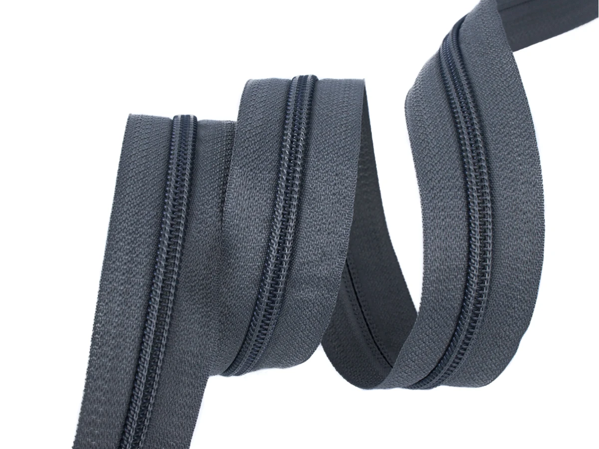 Блискавка рулонна №5 темно сірий 