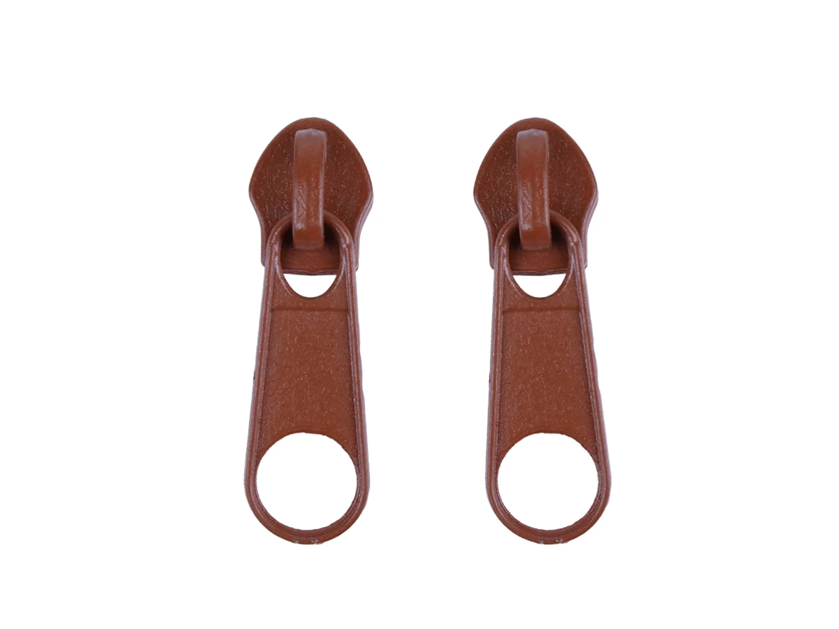 Бігунок для блискавки №5 коричневий 