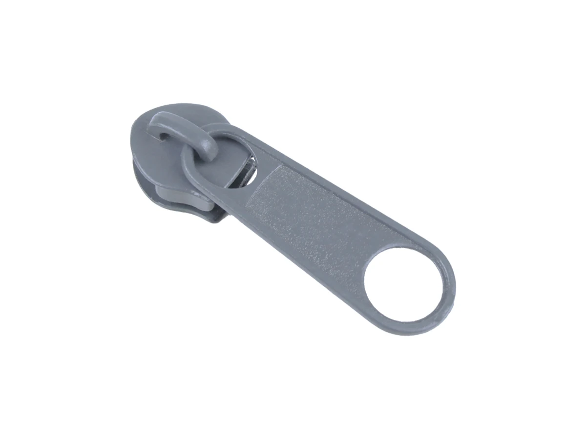 Бігунок для блискавки №5 сiрий 