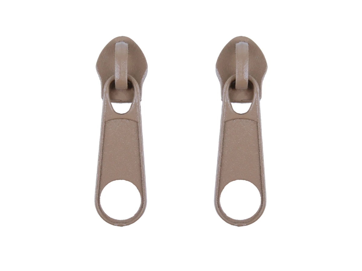 Бігунок для блискавки №5 темно-бежевий 