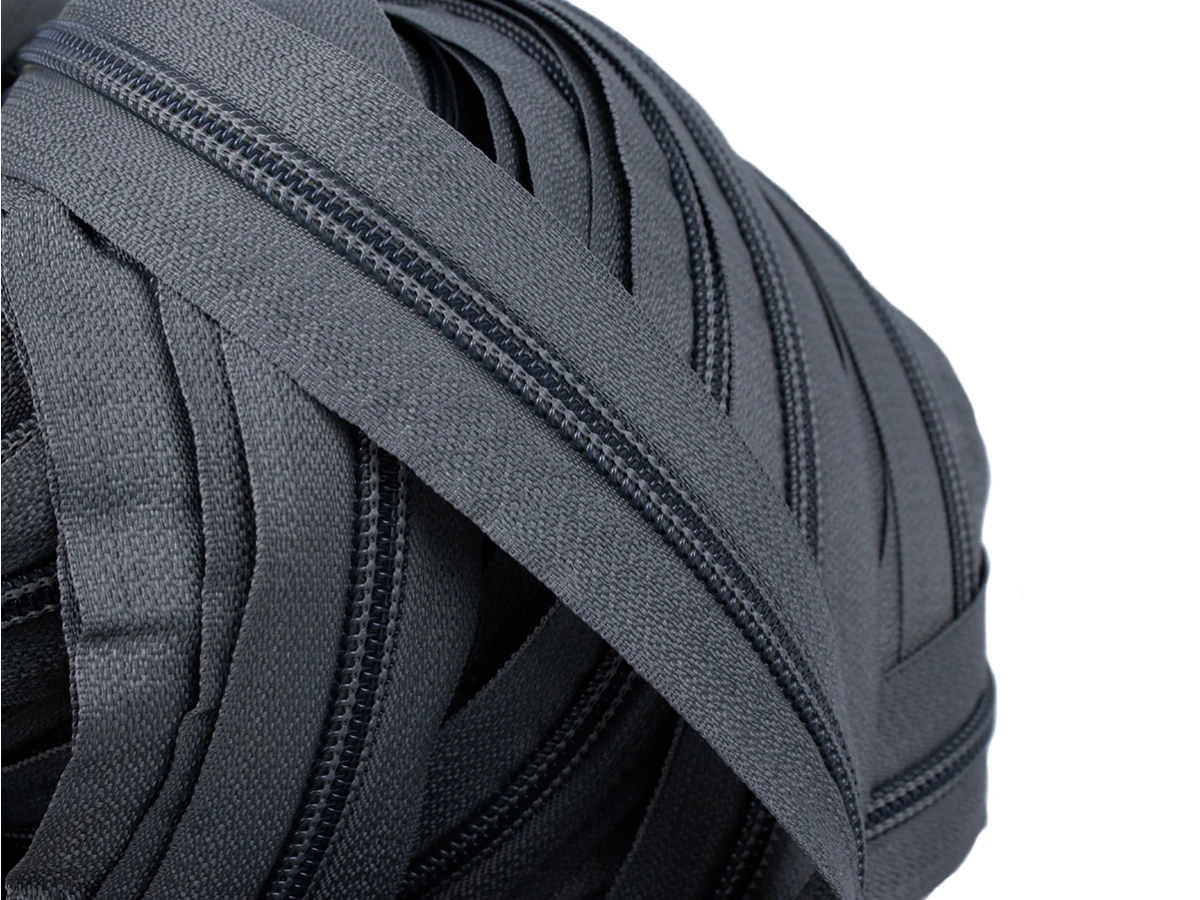 Блискавка рулонна №5 темно сірий 