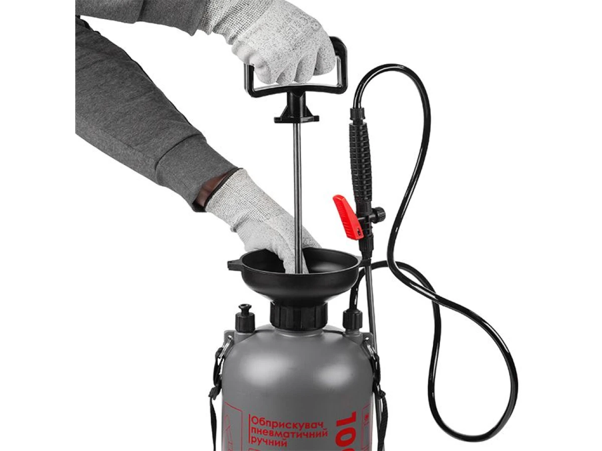 Обприскувач 8 л, 2 сопла (латунь+пластик), насос з нержавіючої сталі INTERTOOL FT-9006 