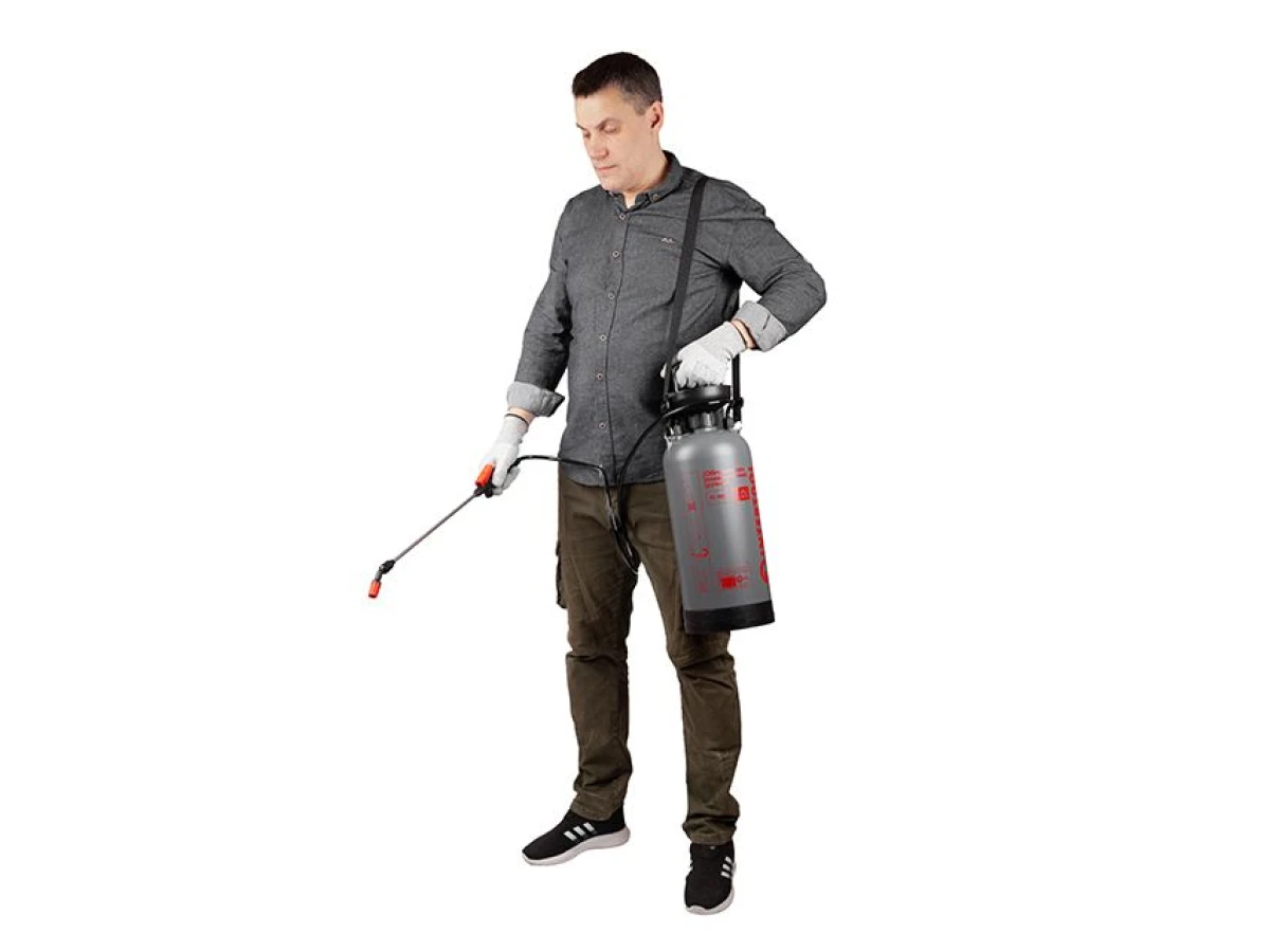 Обприскувач 8 л, 2 сопла (латунь+пластик), насос з нержавіючої сталі INTERTOOL FT-9006 