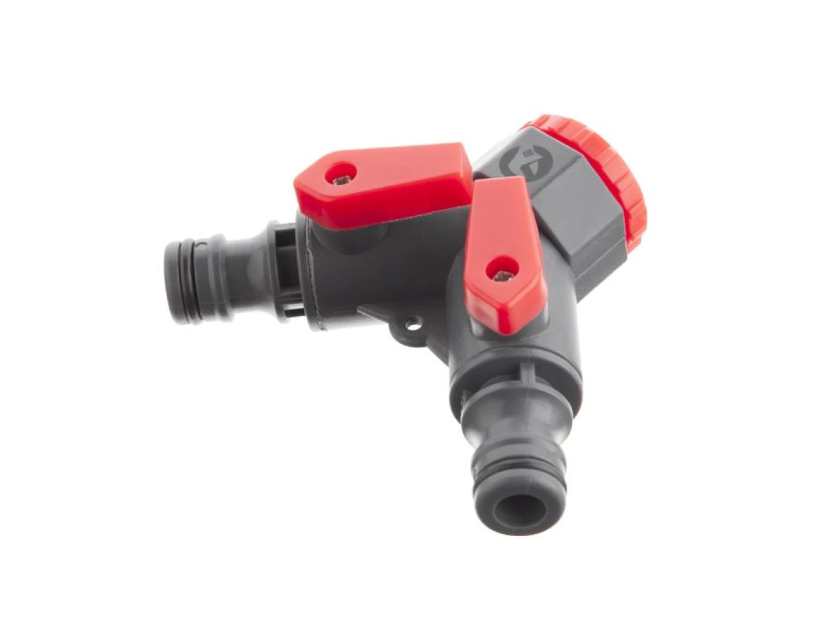 Розподілювач 2-канальний з регулюванням кожного каналу 1/2" із внутрішньою різьбою на вході 1/2"; 3/4" INTERTOOL GE-2003 