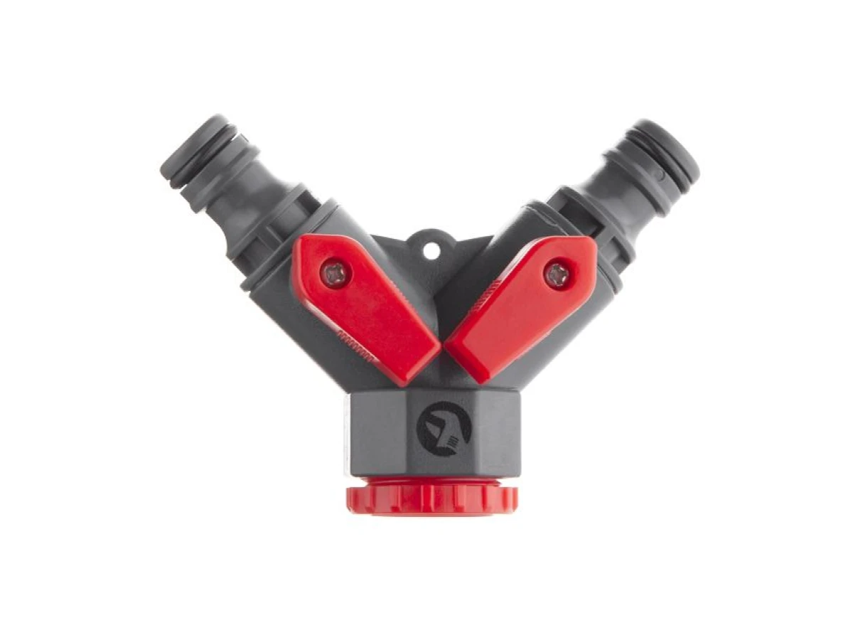 Розподілювач 2-канальний з регулюванням кожного каналу 1/2" із внутрішньою різьбою на вході 1/2"; 3/4" INTERTOOL GE-2003 