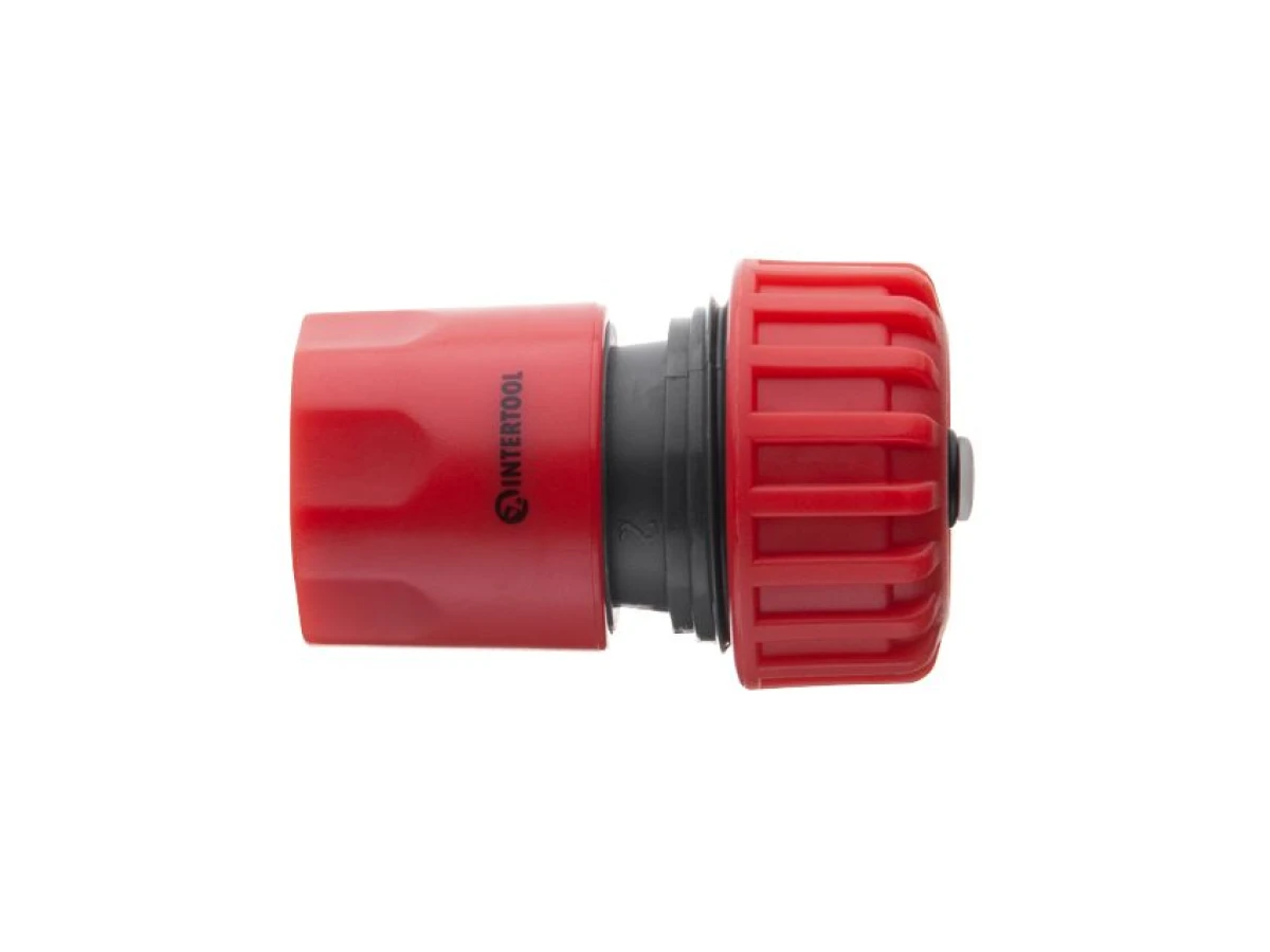 Коннектор 1/2" с аквастопом для шланга 3/4" INTERTOOL GE-1020 