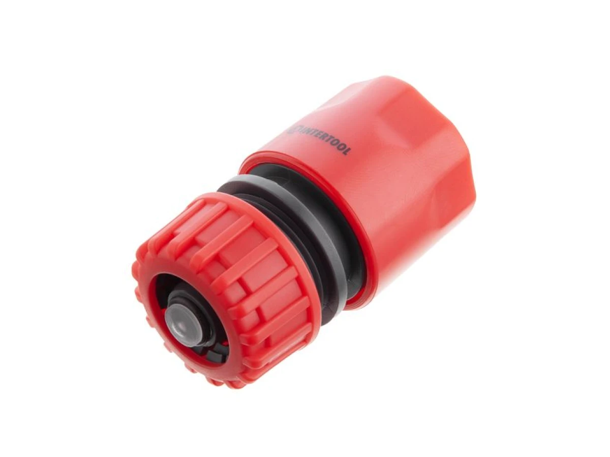 Конектор 1/2" с аквастопом для шланга 1/2" INTERTOOL GE-1019 