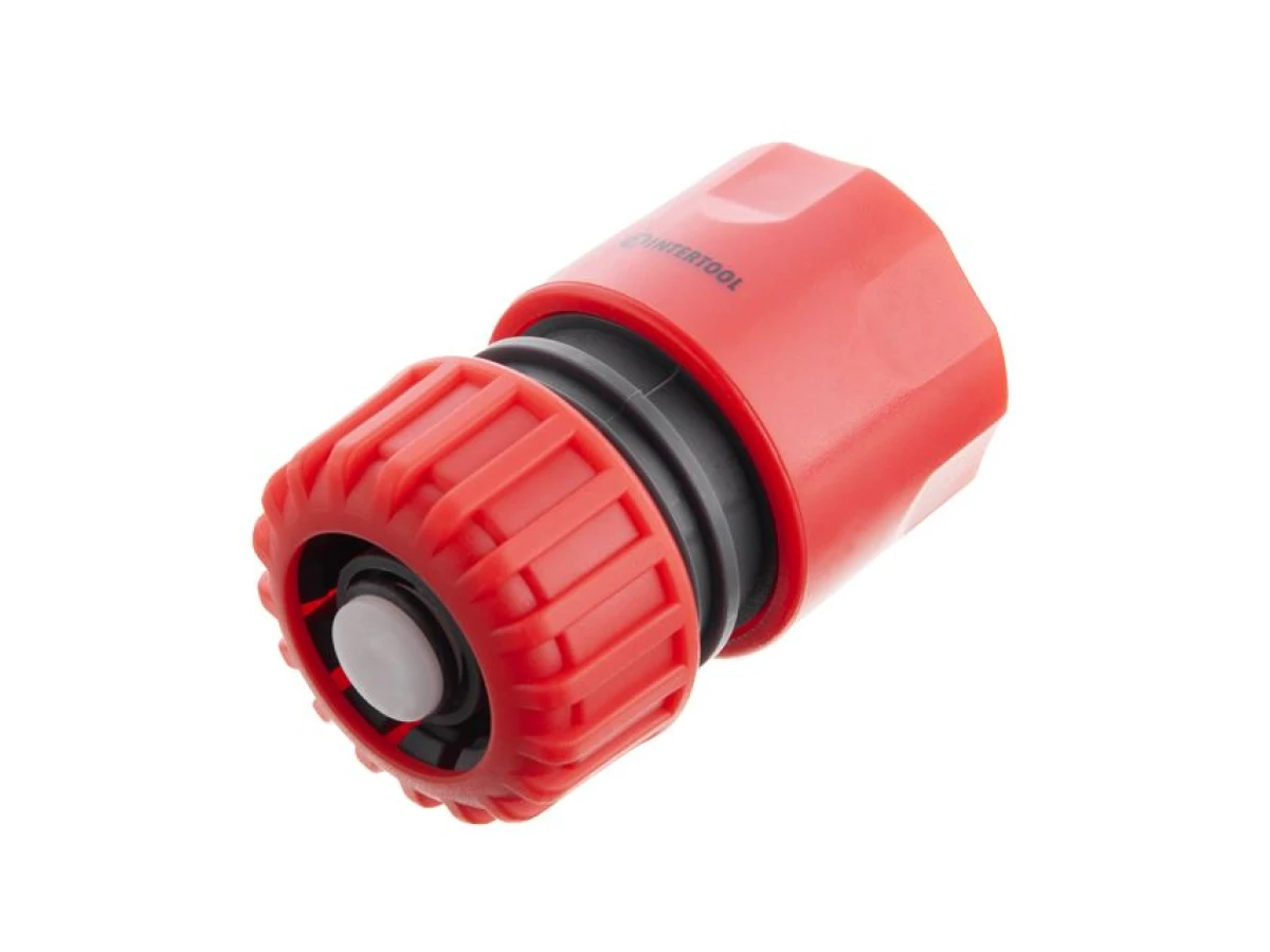 Конектор 3/4" з аквастопом для шланга 3/4" INTERTOOL GE-1021 