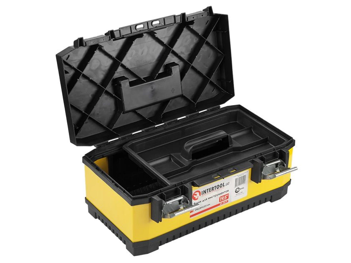 Ящик для інструментів з металевими замками 19.5" 498*289*222 мм INTERTOOL BX-2019 