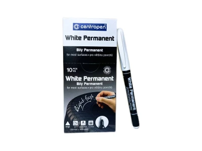 Маркер перманентний білий тонкий Centropen