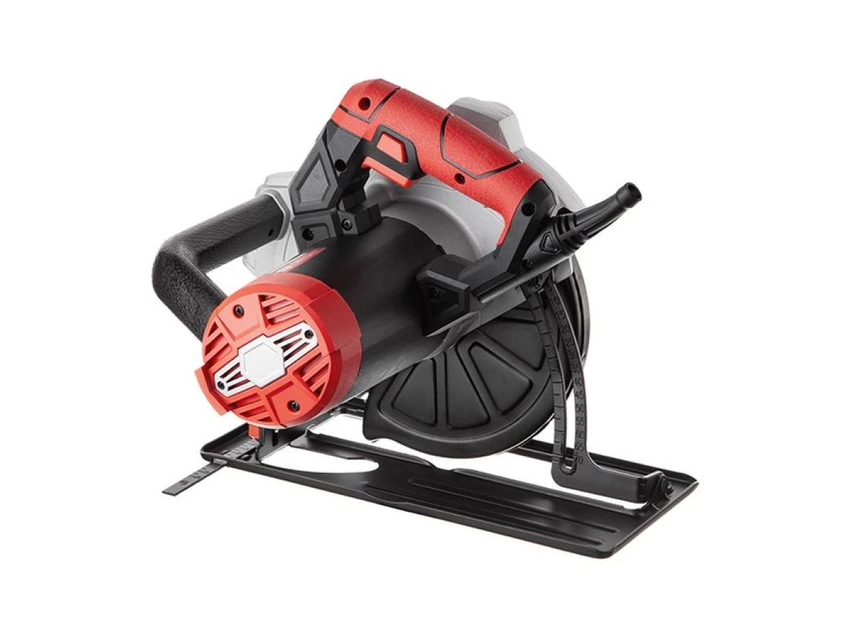 Пила дискова 1800 Вт, 5000 об/хв., кут 90°-45°, Глибина розпилу 73-48 мм, диск 210*30 мм, 40 зубців, лазер INTERTOOL WT-0621 