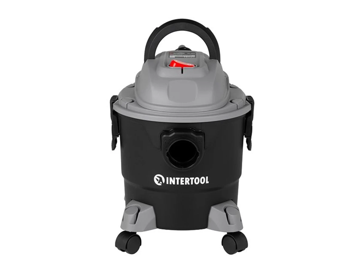 Пилосос будівельний 1.0 кВт, бак 15 л., пластик, >17кПа INTERTOOL DT-1015 