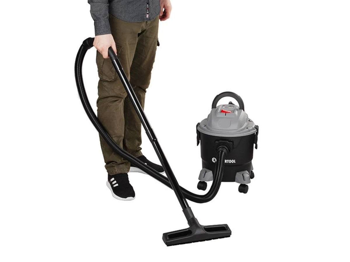 Пилосос будівельний 1.0 кВт, бак 15 л., пластик, >17кПа INTERTOOL DT-1015 