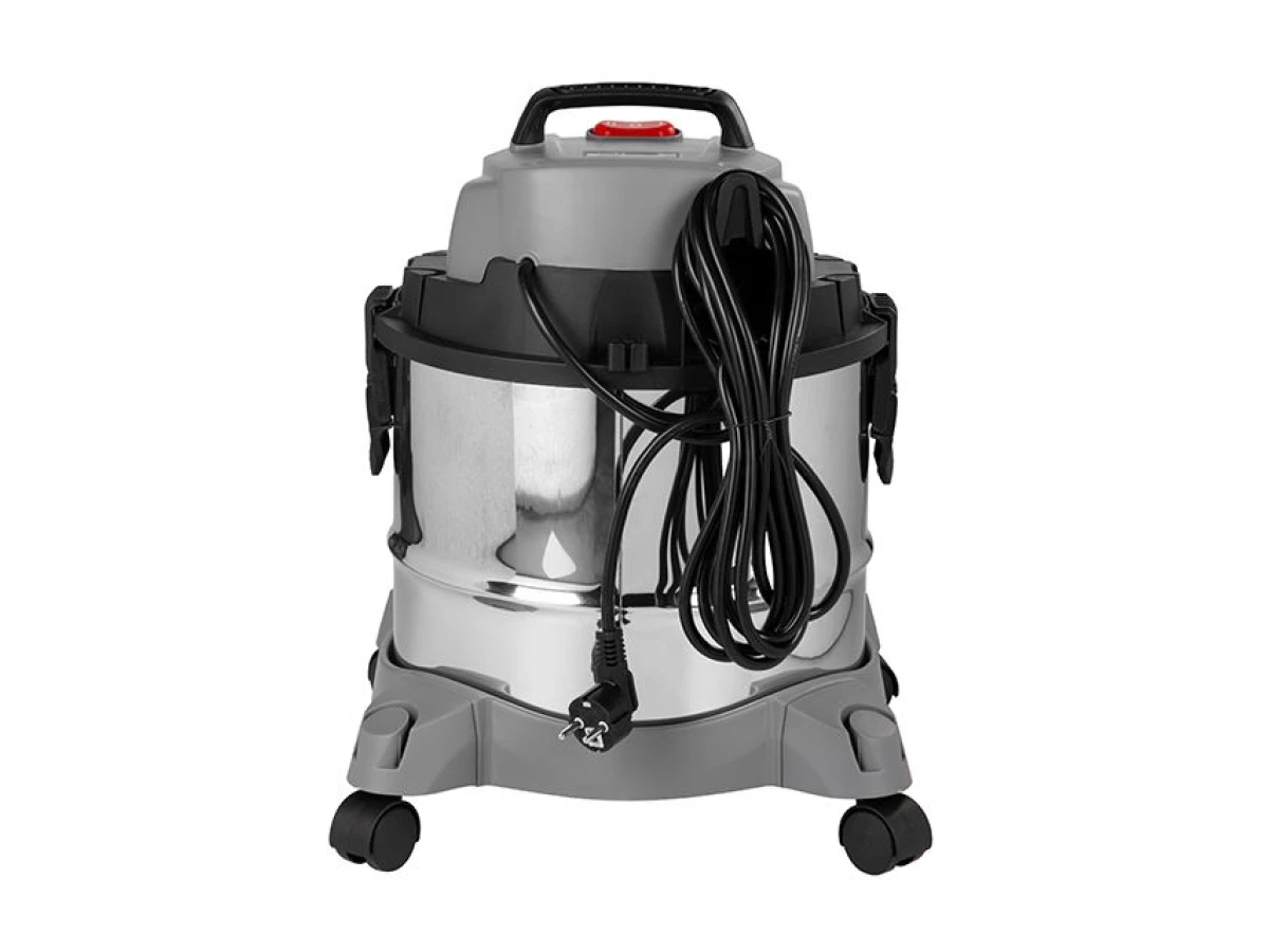 Пилосос будівельний 1.4 кВт, бак 20 л., нержавійна сталь 410, >17кПа, розетка, HEPA фільтр INTERTOOL DT-1025 