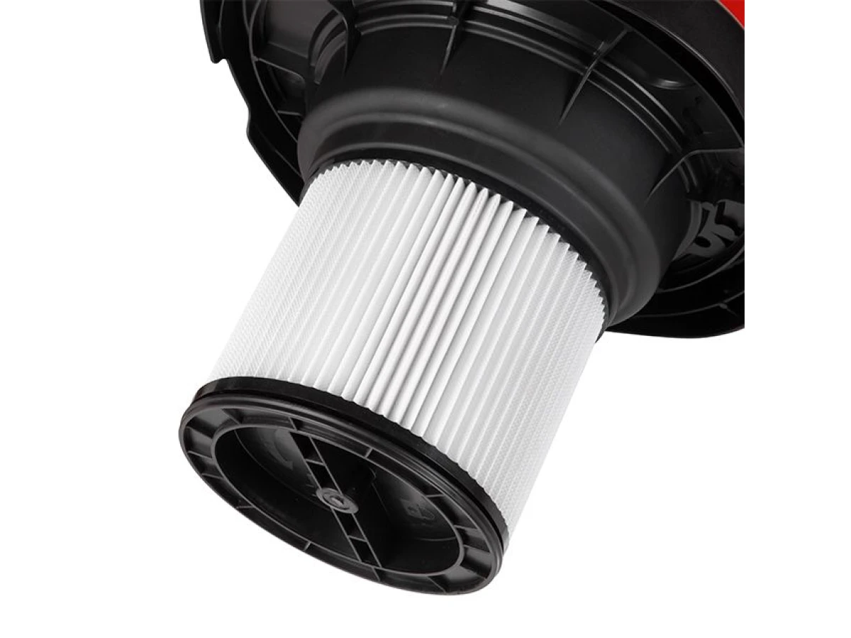 Пилосос будівельний 1.4 кВт 2 Stage, бак 30 л., нержавійна сталь 201, >20кПа, розетка, HEPA фільтр, STORM INTERTOOL WT-1430 