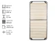 Каркас ламельний металевий 800*2000 L23 T25*25 (2,5) посилений 