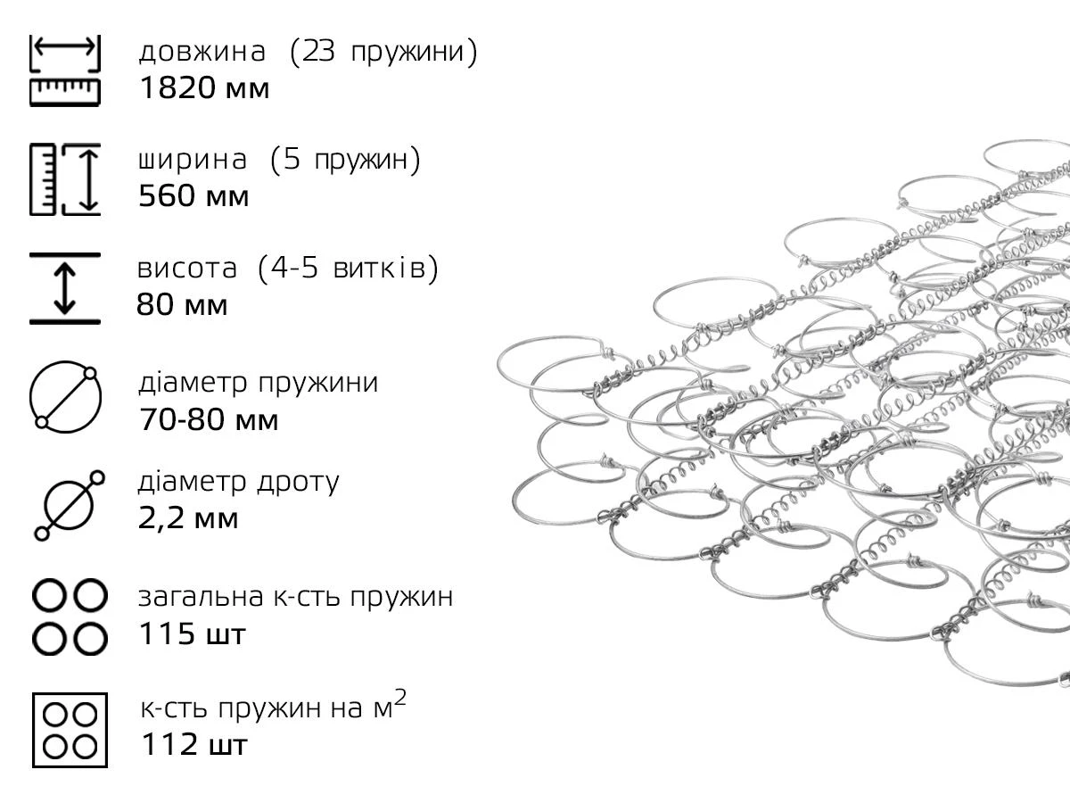 Пруж блок 1820*560*80 