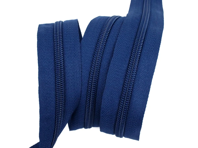 Блискавка рулонна №5 синьо-сірий 