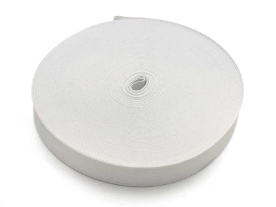 Еластична стрічка в'язана G-25 біла 25м 4,5 г/кв.см