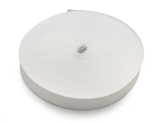 Резинка вязаная G-25 белая 25м 4,5 г/кв.см 