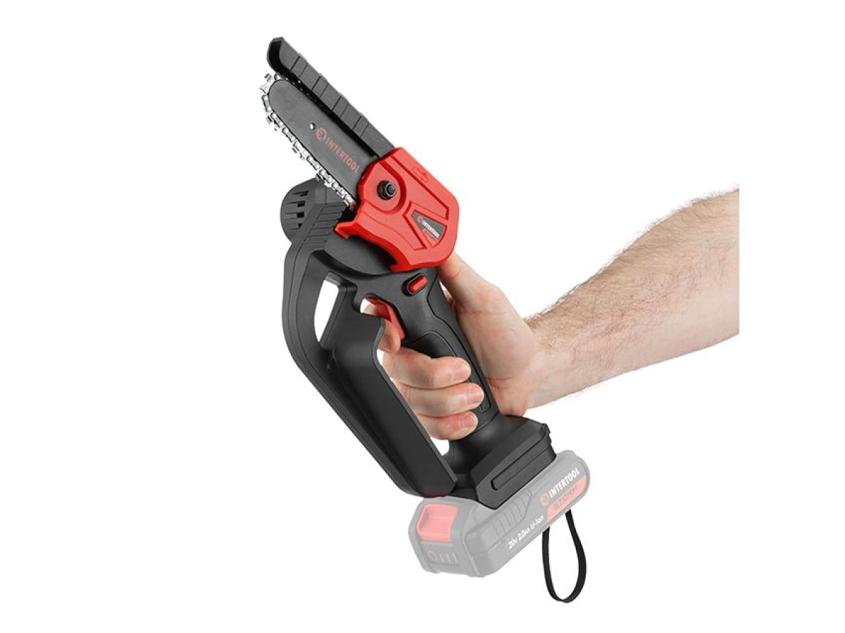 Мини-пила цепная аккумуляторная 20 В, шина 10 см, 4 м/с, без ЗУ и АКБ, STORM INTERTOOL WT-9110 