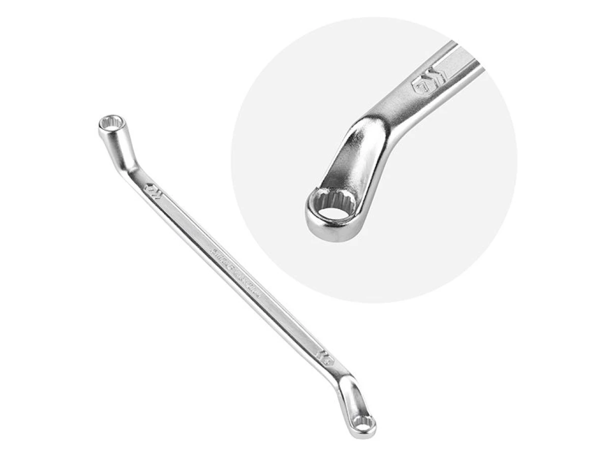 Ключ накидний 6х7 мм, CrV, покриття сатин-хром, PROF DIN3113 INTERTOOL XT-1206 