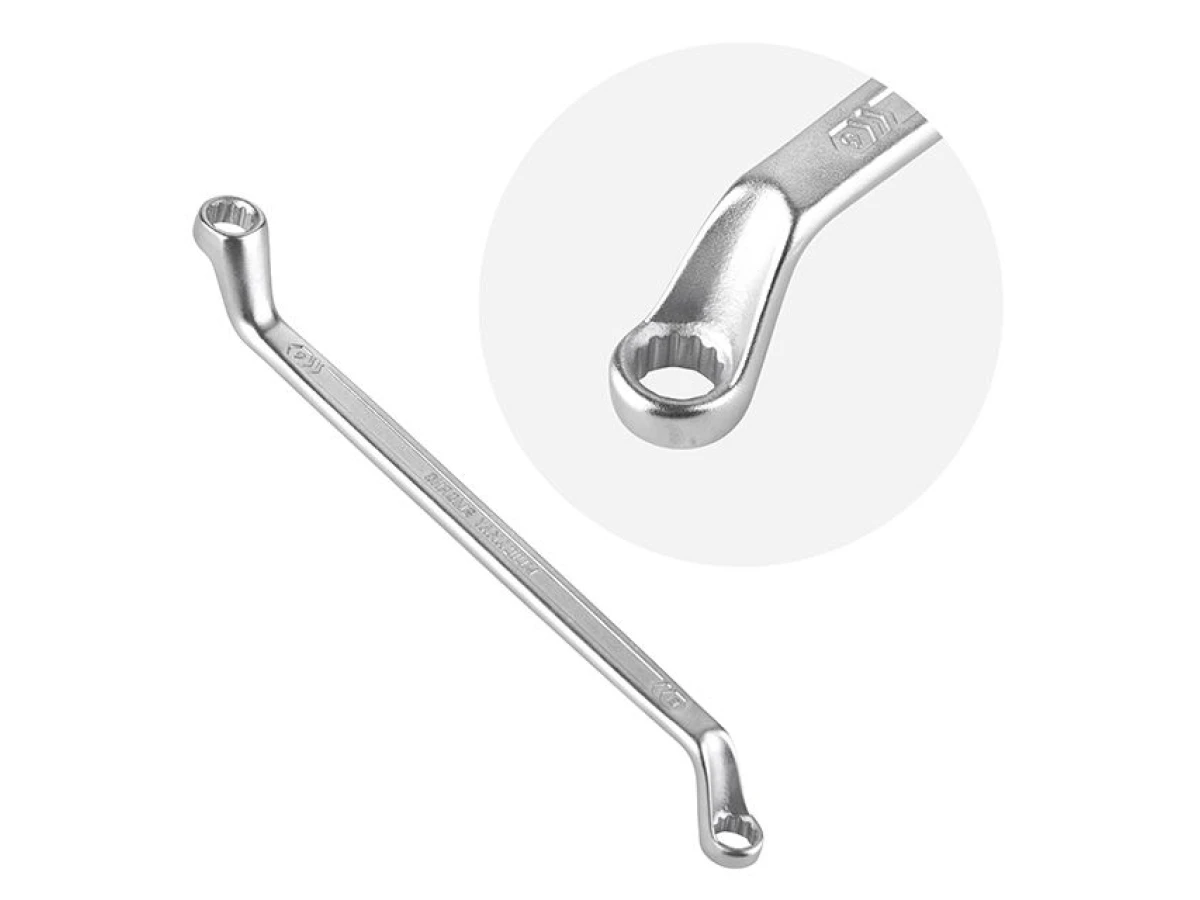 Ключ накидний 8х9 мм, CrV, покриття сатин-хром, PROF DIN3113 INTERTOOL XT-1208 